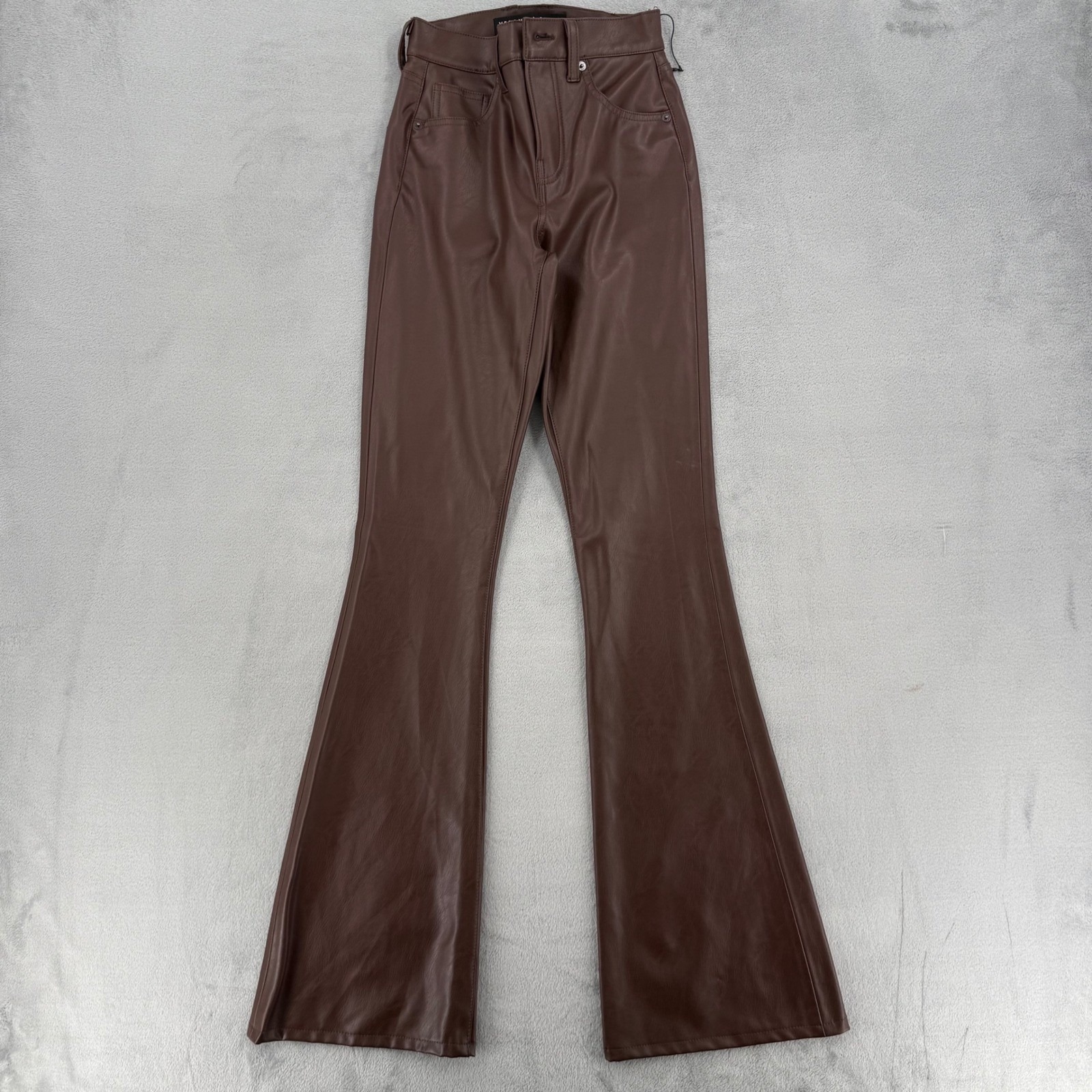 Veronica Beard Womens 23 Beverly High-Rise Skinny Flared Vegan Leather Pants